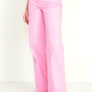 Old Navy Pink Sky Hi Wide Leg Jeans